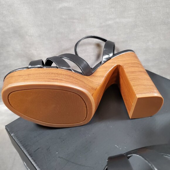 INC International Concepts Jacel Black Beauty Platform Sandals Size 8.5 M NIB - Picture 6 of 8